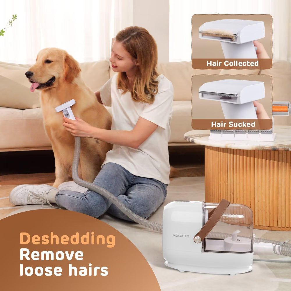 HEAPETS massage comb comforts pets during grooming sessions.