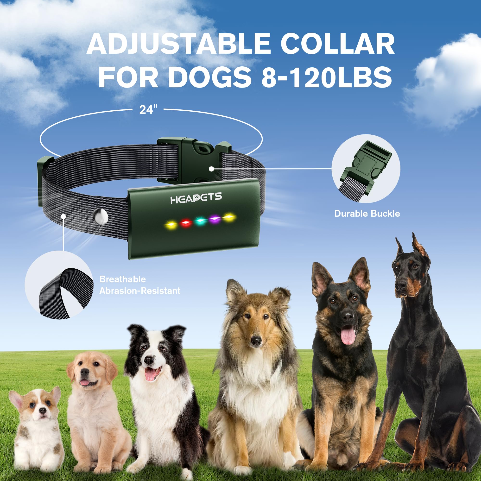 HEAPETS training modes Beep Vibration Static for humane guidance