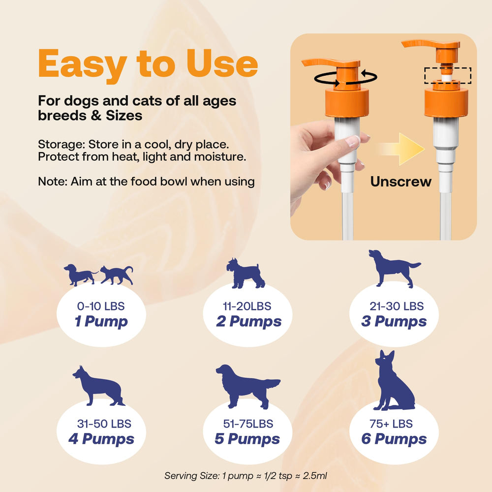 HEAPETS Wild Alaskan Salmon Oil suitable for dogs and cats of all ages.