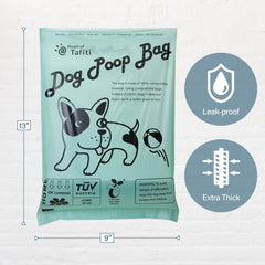 Heart of Tafiti 9x13-inch bags offer ample capacity for big or small dogs.