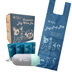 Heart of Tafiti home compostable bags with holder for easy cleanup on walks.