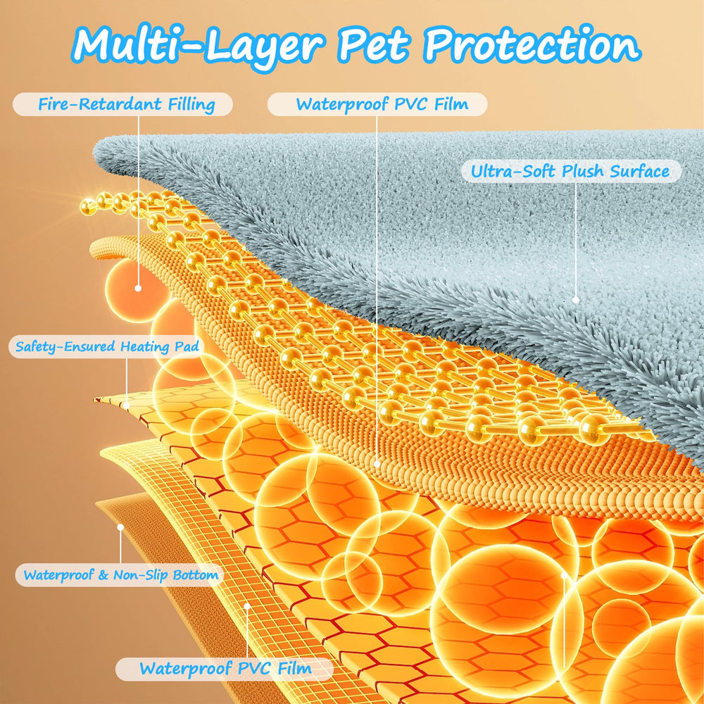 Heated Cat Bed non-slip bottom keeps the bed stable on indoor floors.