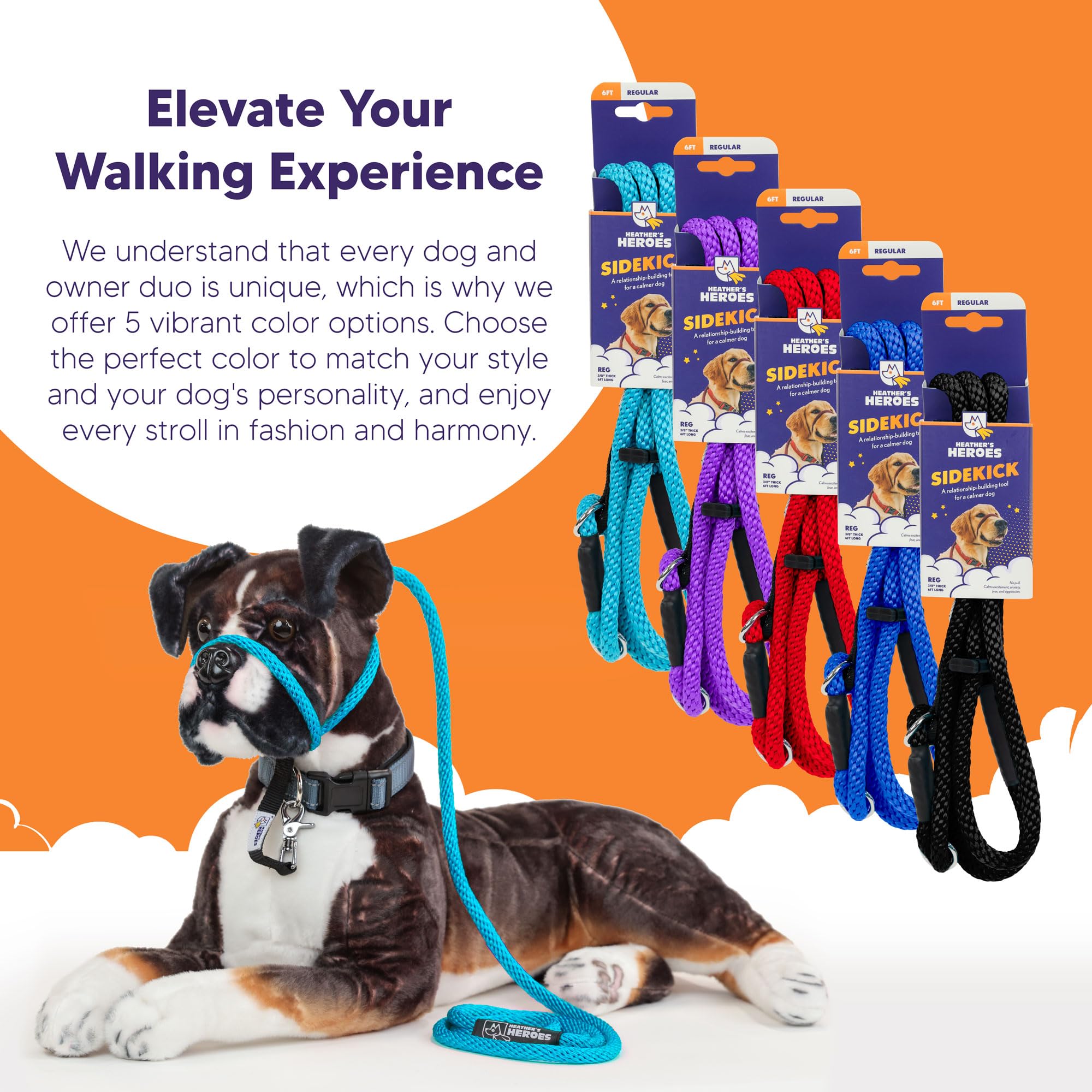 Heather's Heroes Sidekick collar-fit adjustment image highlighting comfortable fit.