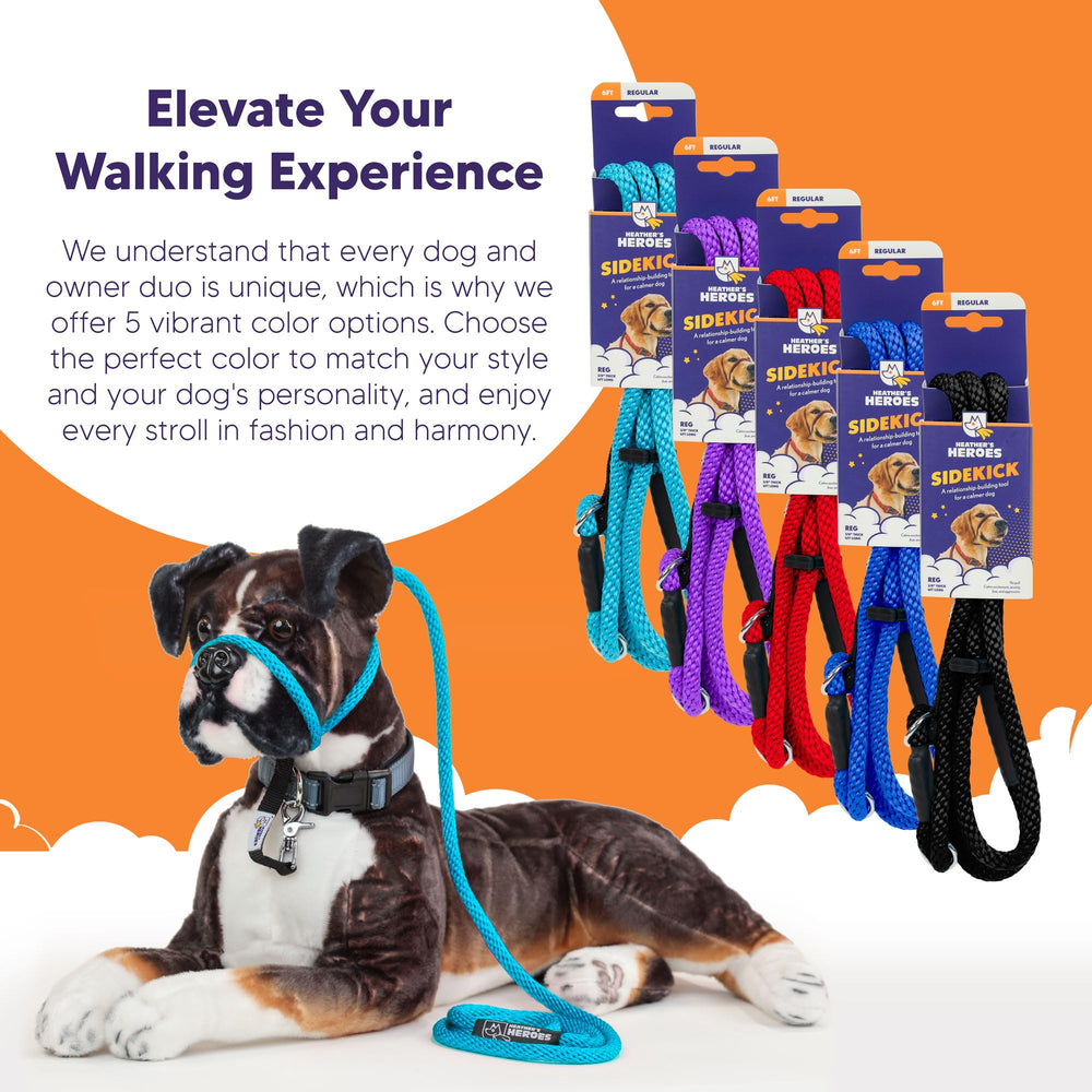 Heather's Heroes Sidekick collar-fit adjustment image highlighting comfortable fit.