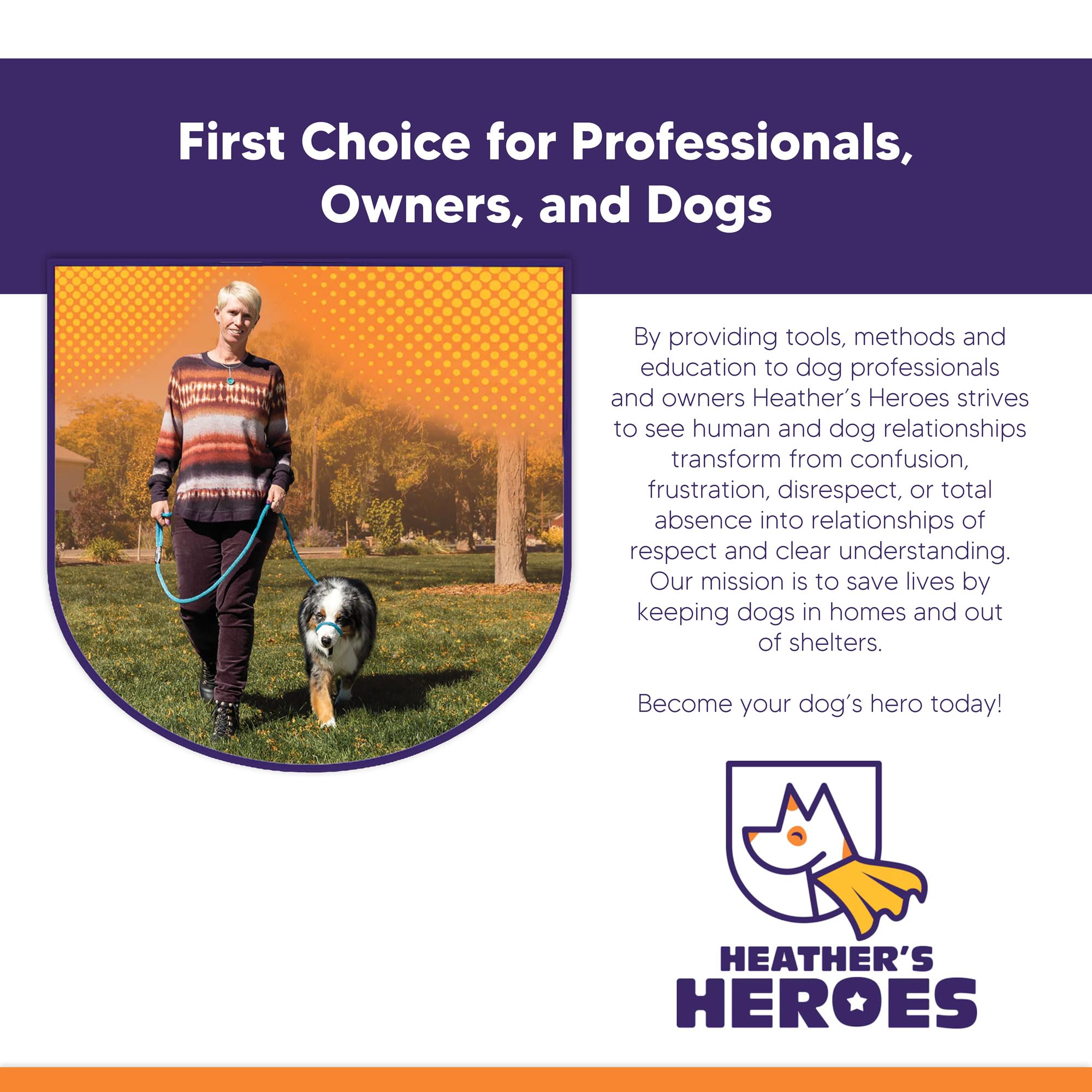 Heather's Heroes Sidekick—trusted by K9 Lifeline for daily canine training.
