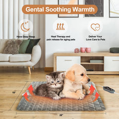 HEATIDEAS Pet Heating Pad auto-off timer enables safe, hands-off warmth sessions