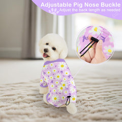 Hedgeink 2Pack Dog Pajamas fabric close-up reveals soft breathable material