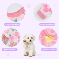 Hedgeink 2Pack Dog Pajamas pattern close-up shows color variations