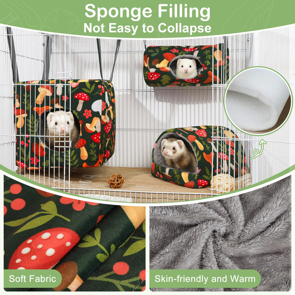 Hedgeink Ferret Hammock features cute, vibrant prints to decorate cages.