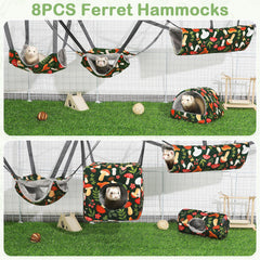 Hedgeink Ferret Hammock close-up shows crystal-soft fabric for cozy napping.