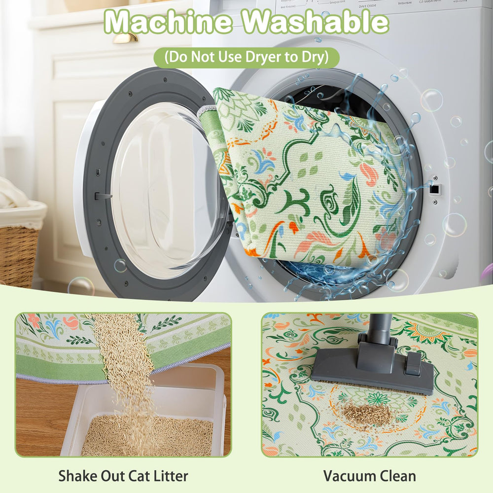 Hedgeink Litter Mat showcases bright patterns and litter-trapping function.