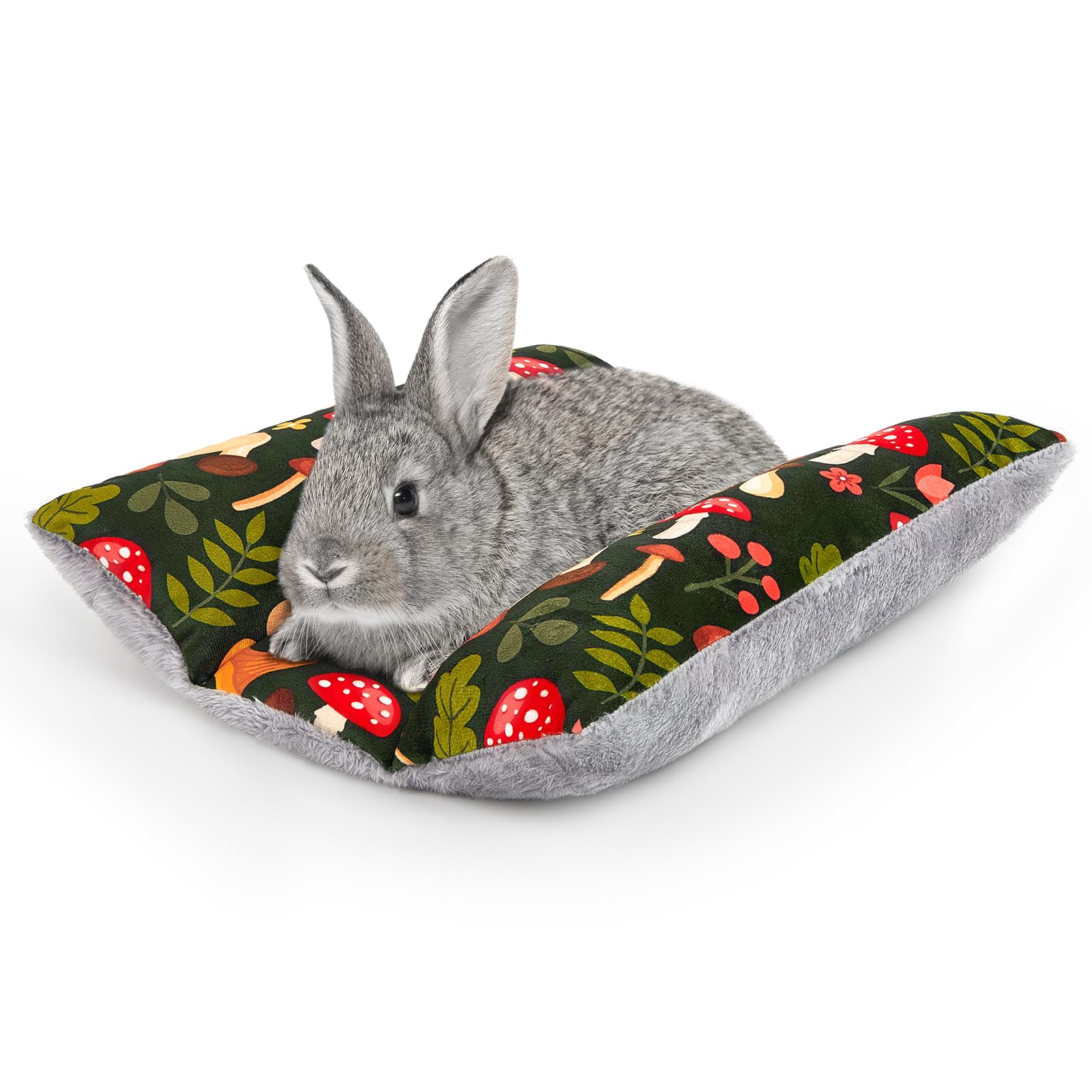 Hedgeink Rabbit Bed 15x14 double-sided plush for cozy, secure small-pet resting.