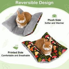 Hedgeink Rabbit Bed arctic velvet side adds warm, plush comfort.