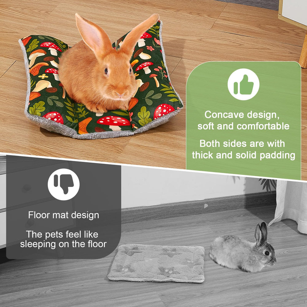 Hedgeink Rabbit Bed crystal short plush side offers a soft, hug-like surface.