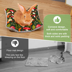 Hedgeink Rabbit Bed crystal short plush side offers a soft, hug-like surface.