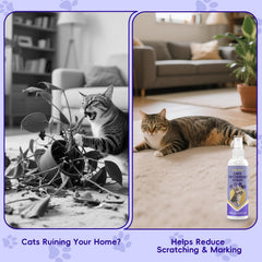 Hedhedhed cat deterrent spray emits a peppermint scent deterring cats