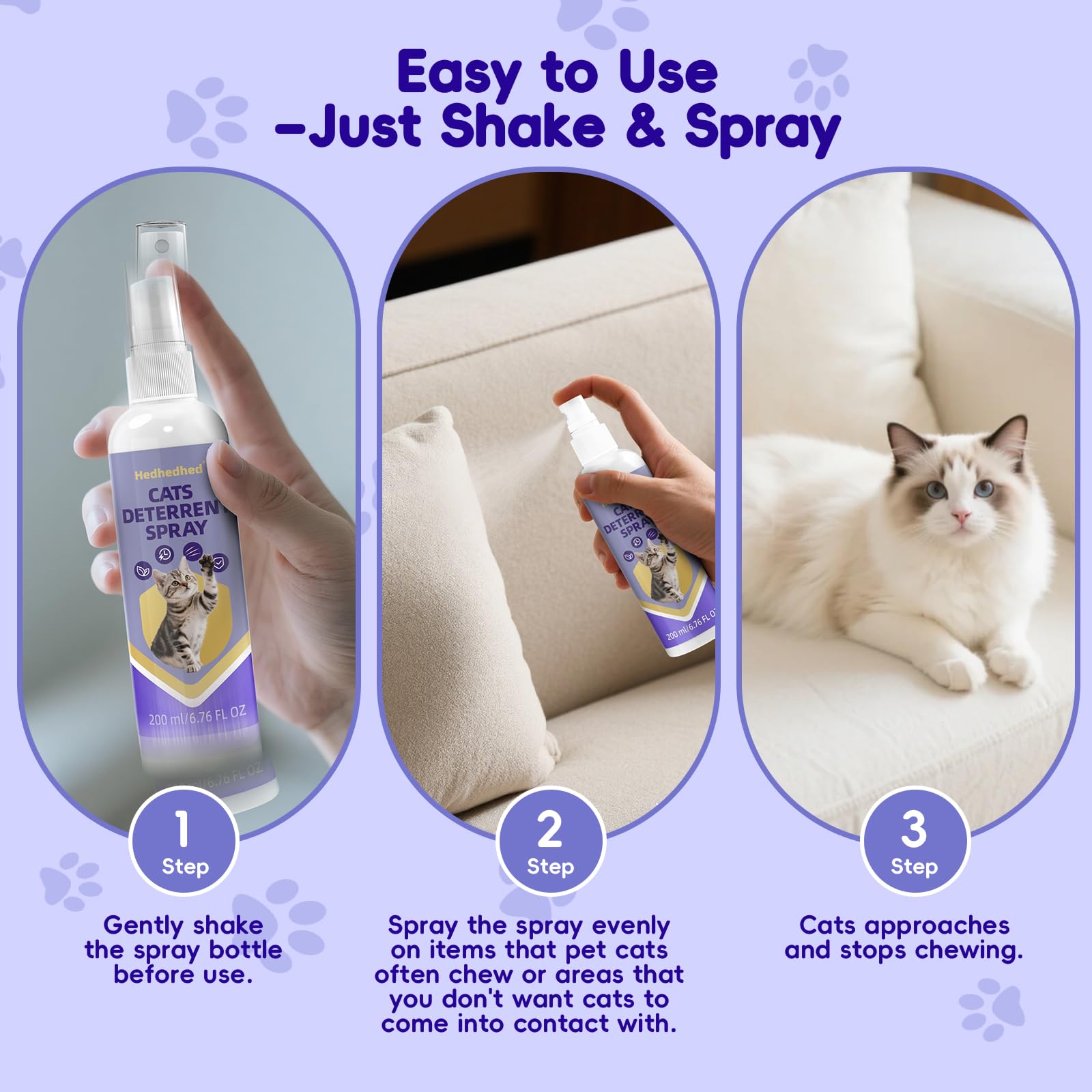 Hedhedhed cat deterrent spray protects garden and patio furniture outdoors