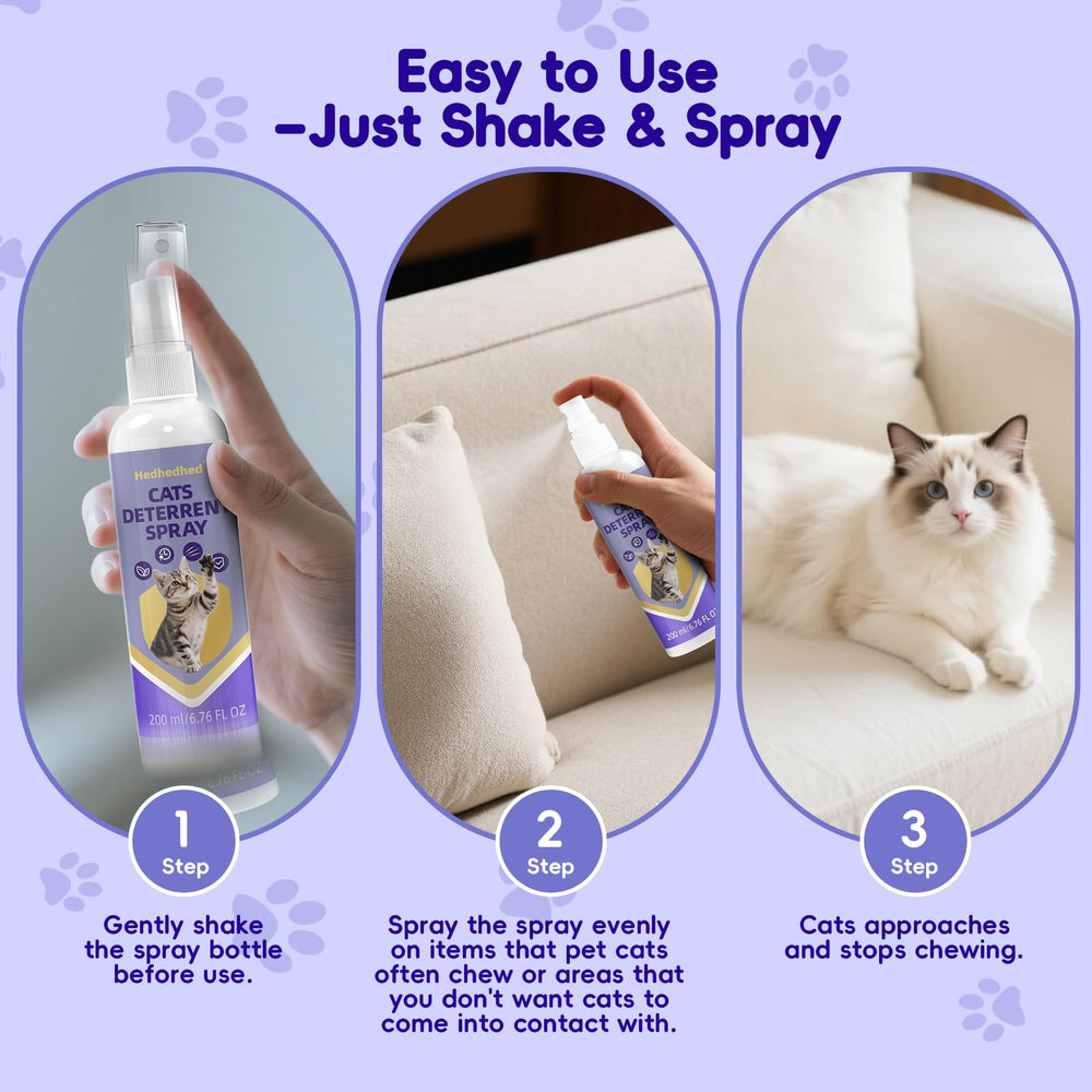 Hedhedhed cat deterrent spray protects garden and patio furniture outdoors