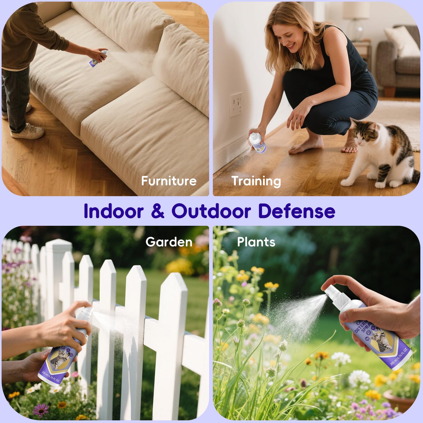 Hedhedhed vet-recommended deterrent spray for safer cat training