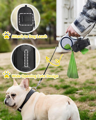 Heelay dog poop bag holder large opening enables gentle bag dispensing.