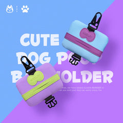 Heelay Dog Poop Bag Holder Mini hook and clip close-up for secure leash attachment