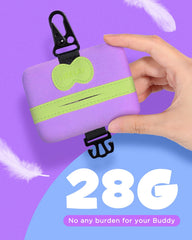 Heelay Dog Poop Bag Holder Mini mounted on leash showing easy access