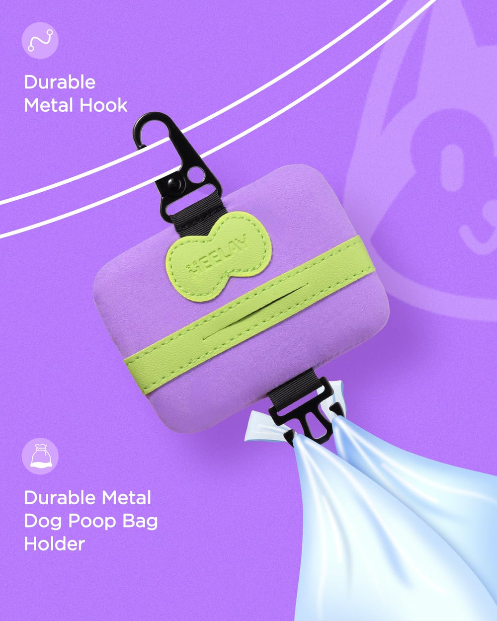 Heelay Dog Poop Bag Holder Mini wide-opening design for gentle dispensing