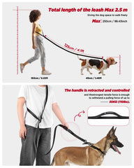 Heelay hands-free leash adjustable length for quick setup changes