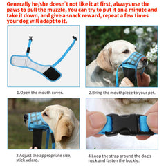 HEELE dog muzzle adjustable strap highlights customizable fit