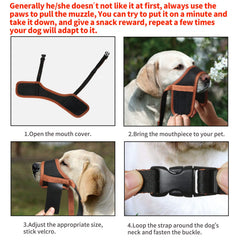 HEELE dog muzzle air mesh inner padding keeps wear breathable and comfortable.