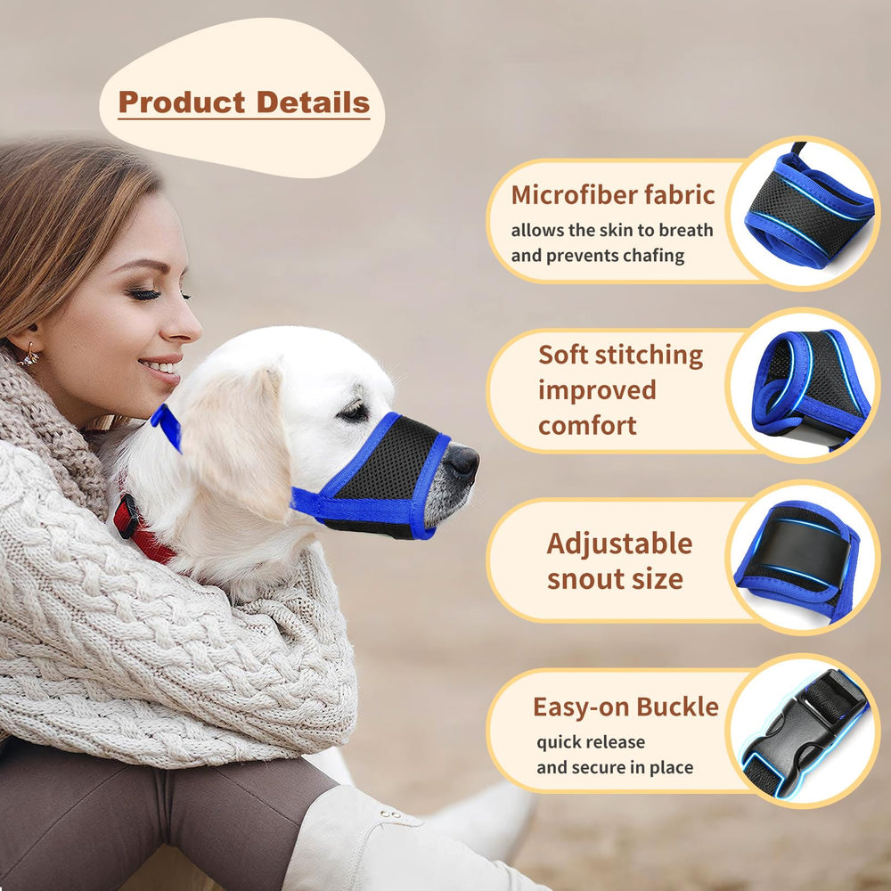 HEELE Dog Muzzle breathable-air-mesh keeps your dog comfortable with steady airflow.