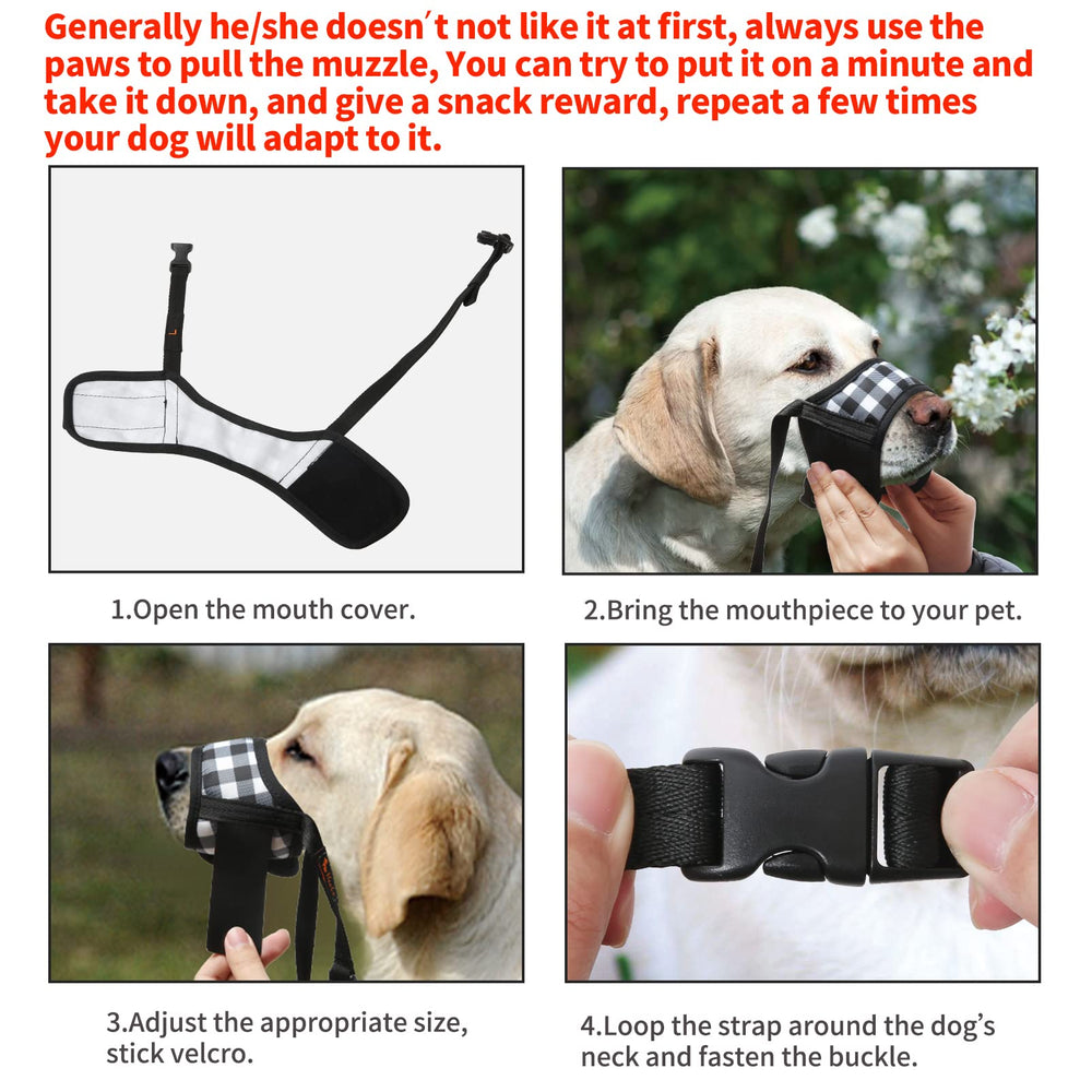HEELE dog muzzle with soft breathable mesh for daily comfort