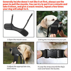 HEELE dog muzzle drink-space-design enables drinking during wear.