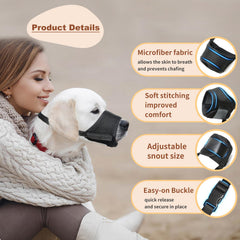 HEELE dog muzzle design includes space to drink during outings.