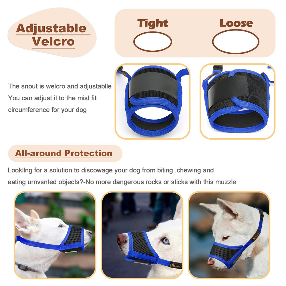 HEELE Dog Muzzle drinking-space design allows water breaks without removal.