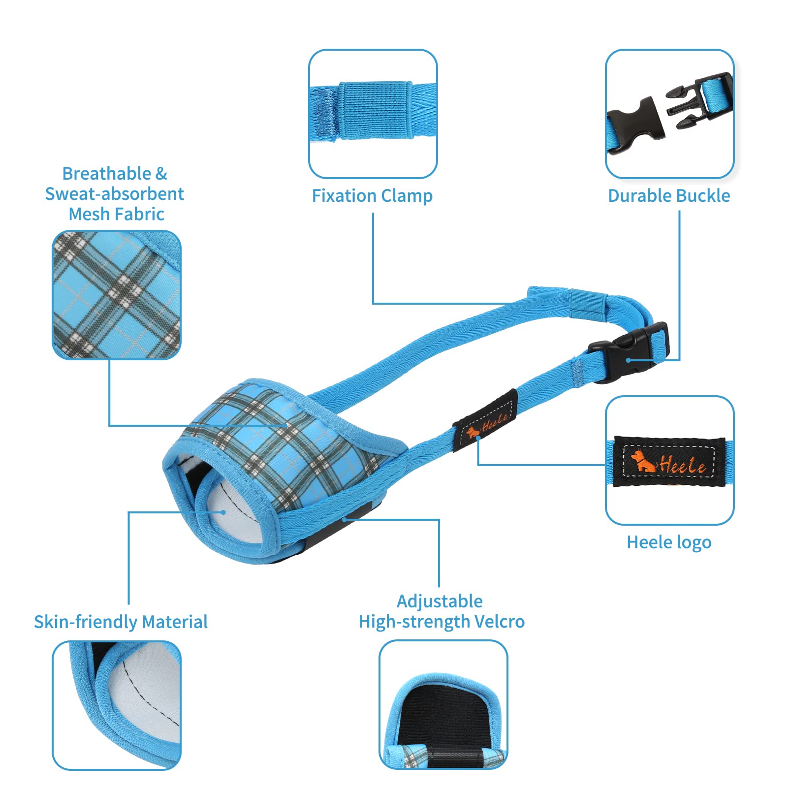HEELE dog muzzle drinking space enables water access