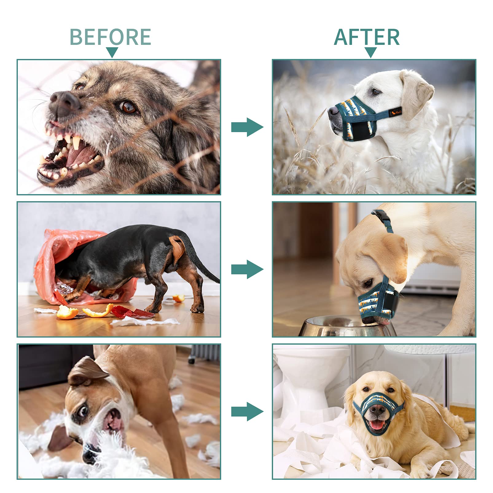 HEELE dog muzzle easy-clean-washable for quick maintenance.
