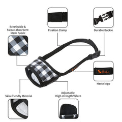 HEELE dog muzzle easy to wear and machine washable