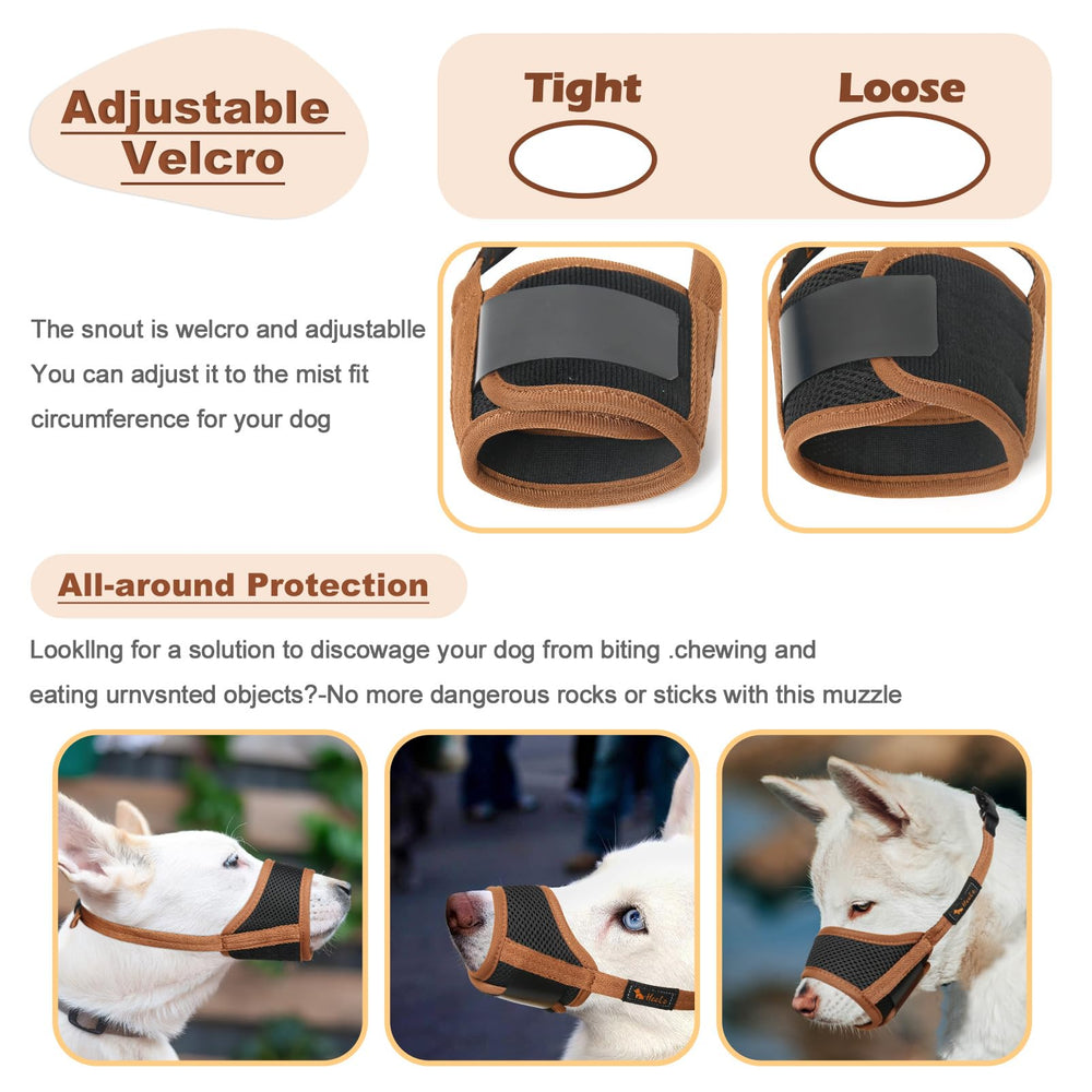 HEELE dog muzzle secure-fit clip for anti-slip stability.