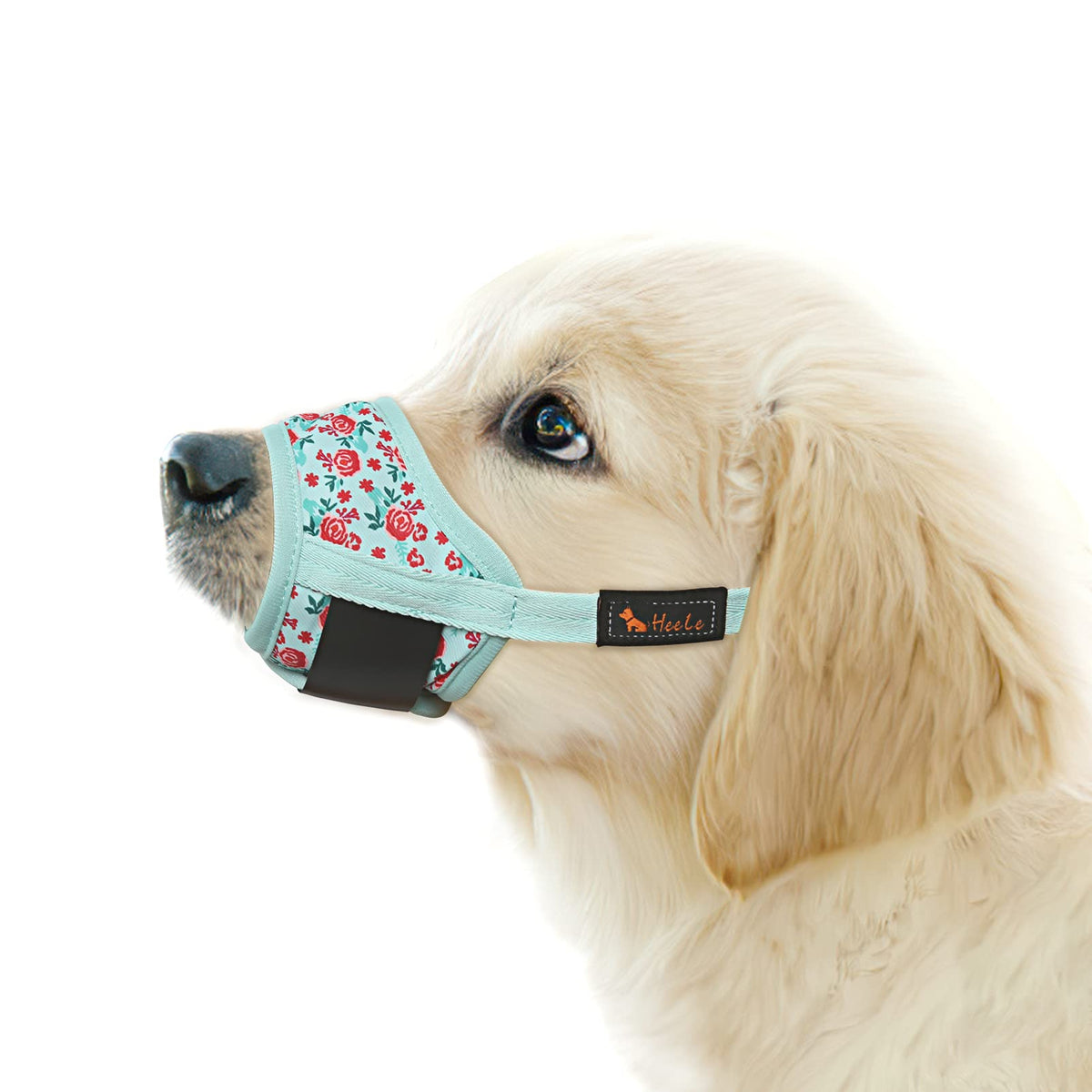 HEELE Dog Muzzle in soft nylon and breathable mesh offers comfortable wear during walks.