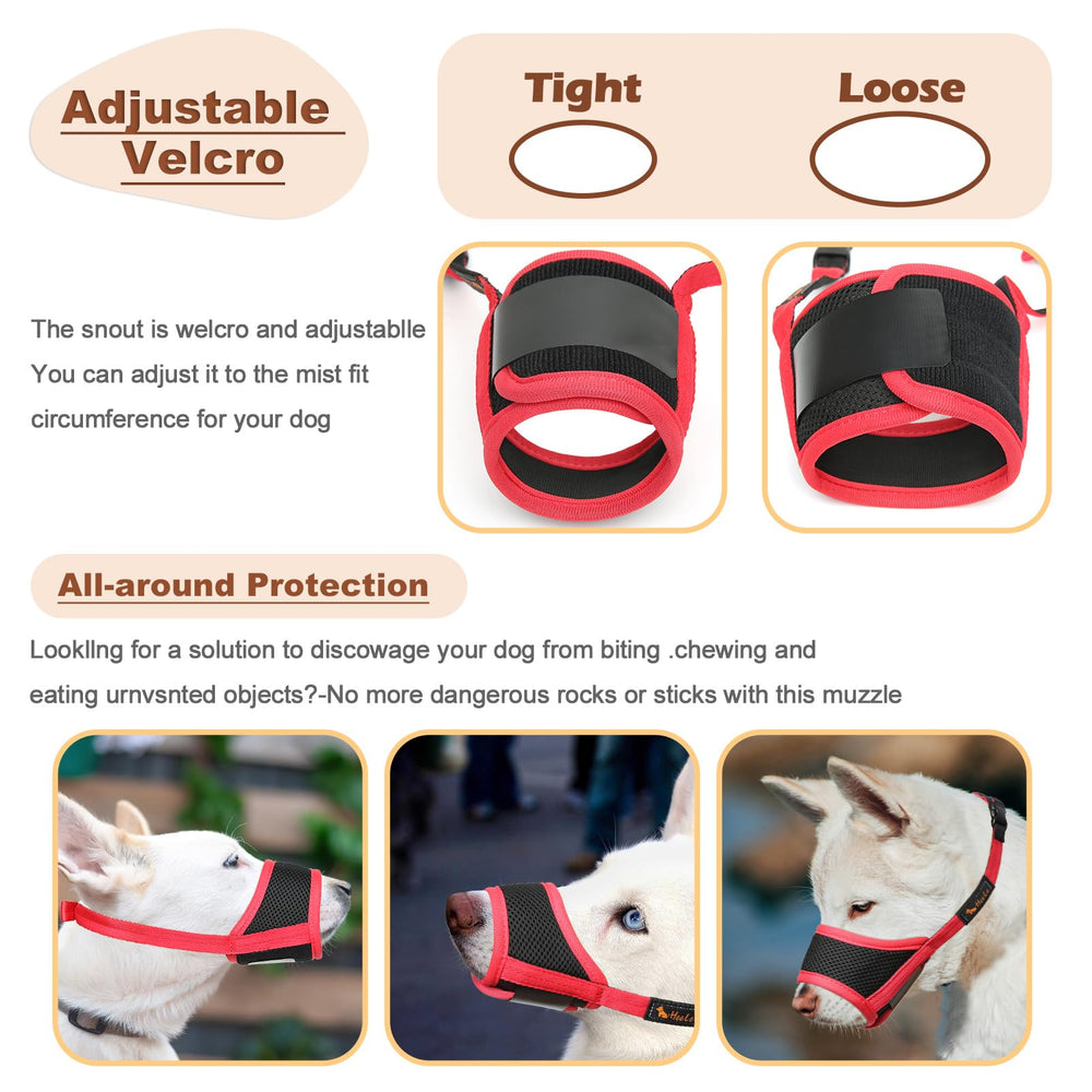 HEELE dog muzzle soft padding enhances comfort during wear