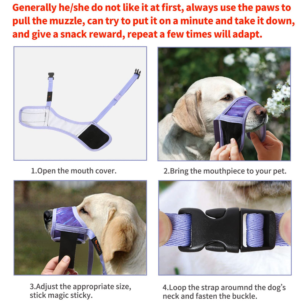 HEELE dog muzzle soft padding increases comfort for extended wear