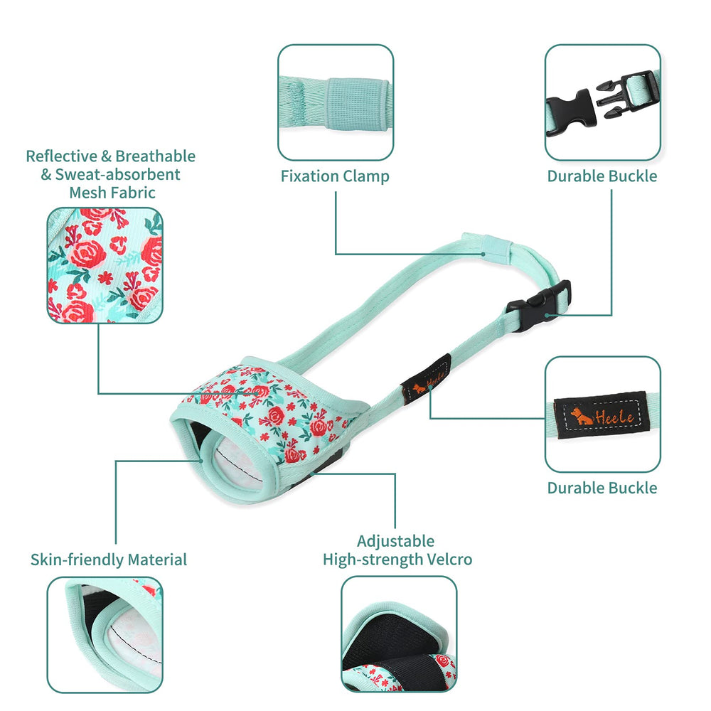 HEELE dog-muzzle-water-drinking-space enables dog to sip during outings