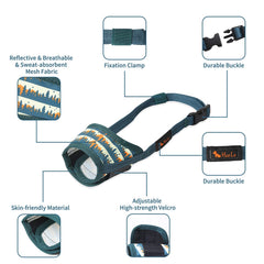 HEELE dog muzzle water-space design allows drinking during training.