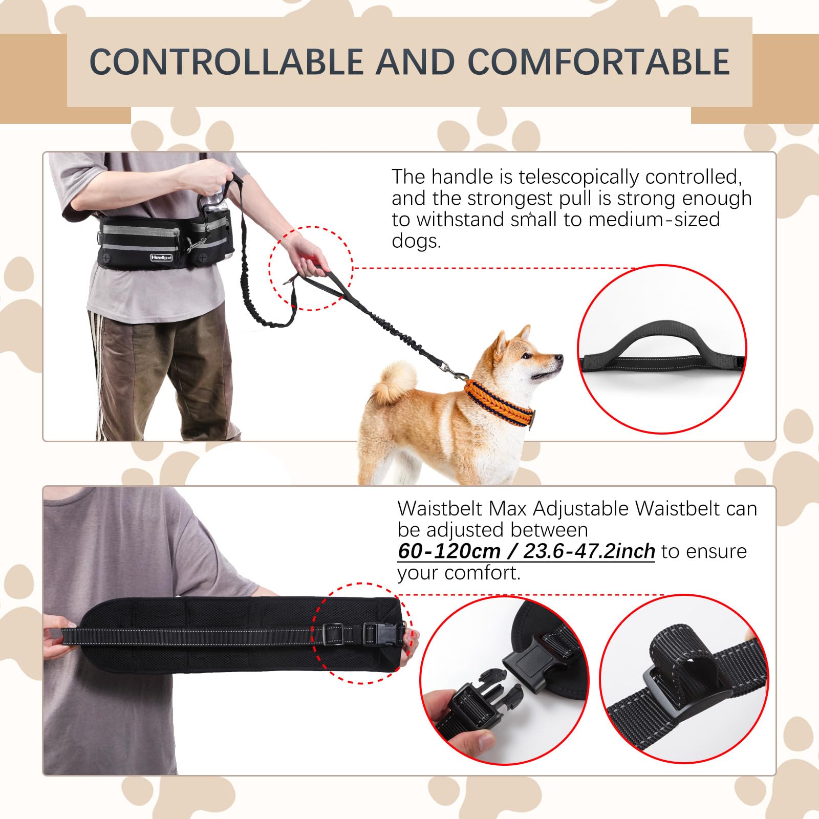 Heellpxi water-bottle-holder-for-dogs supports hydration on walks.