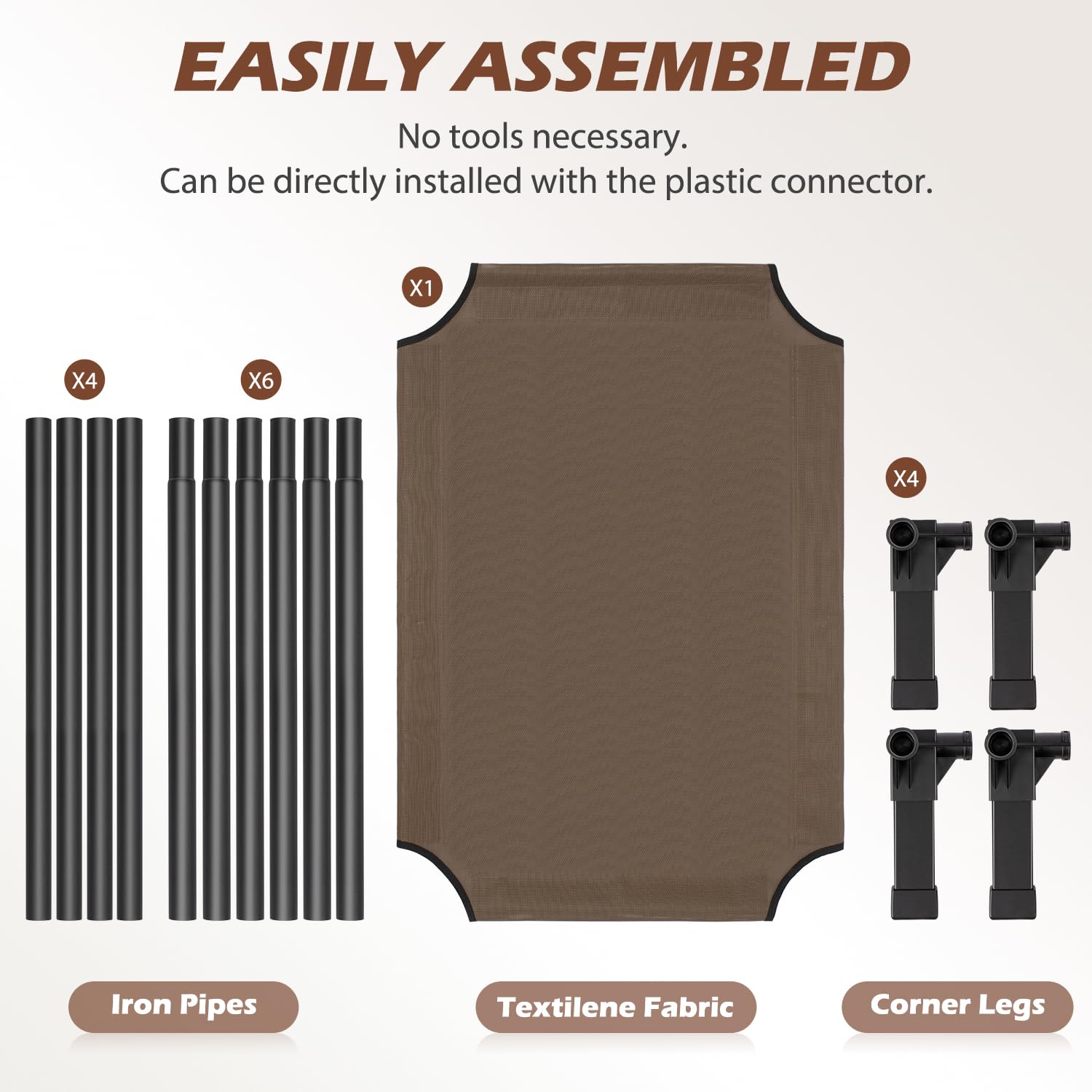 Heeyoo dog bed easy-clean mesh enables hose-off cleaning and hair resistance.