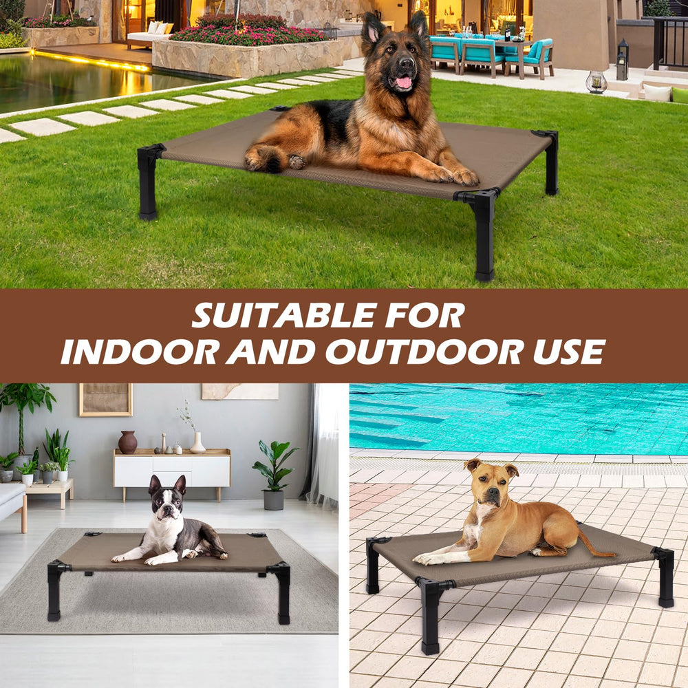 Heeyoo dog bed in action pet usage shows versatile indoor and outdoor comfort.