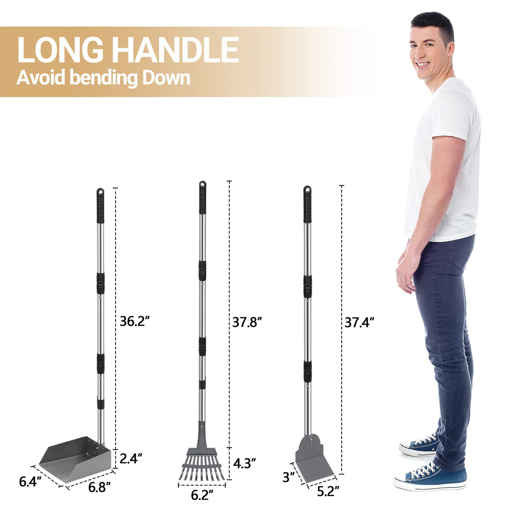 Heeyoo poop spade helps scoop in tight spots with less bending