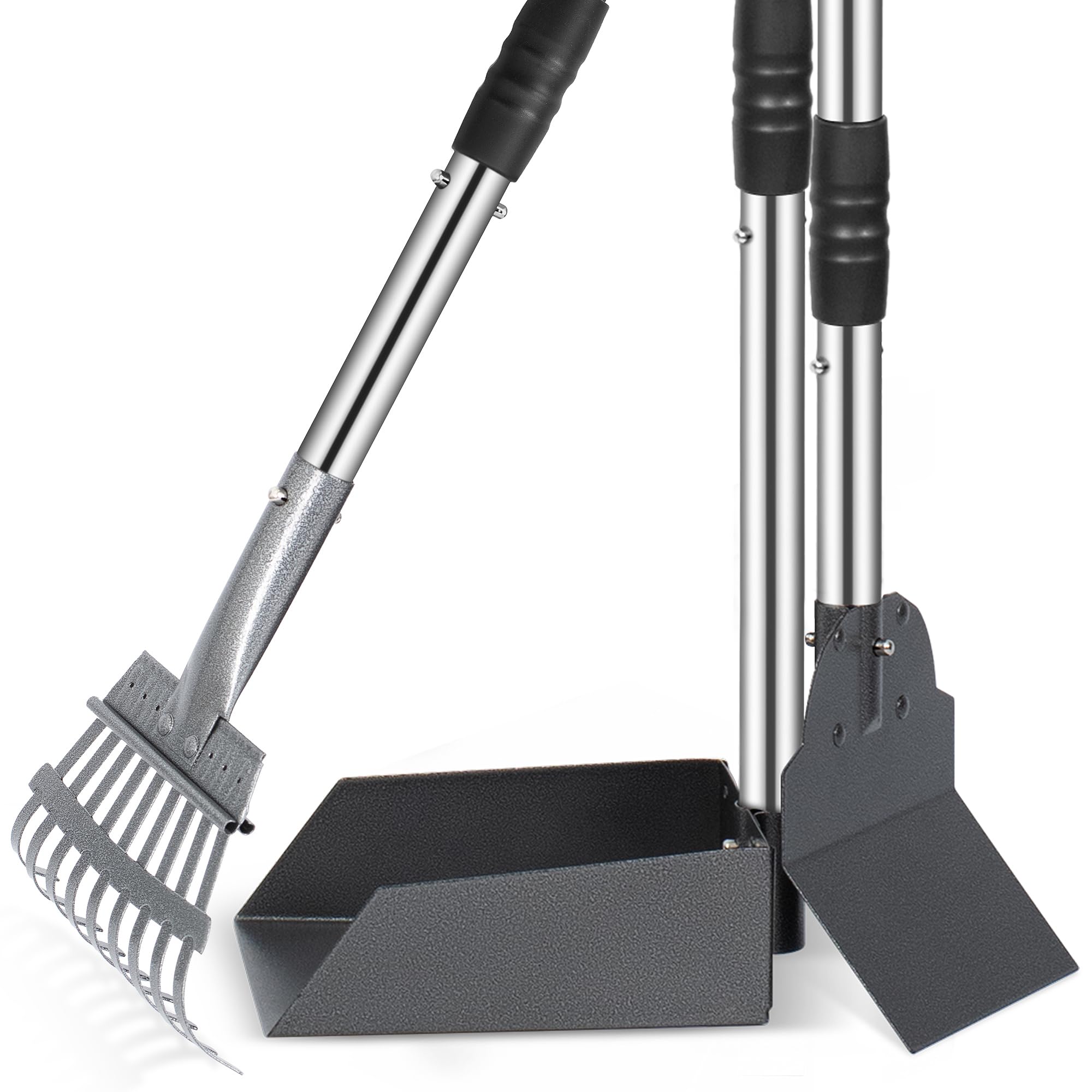 Heeyoo dog poop tray in use provides a steady base for quick cleanup
