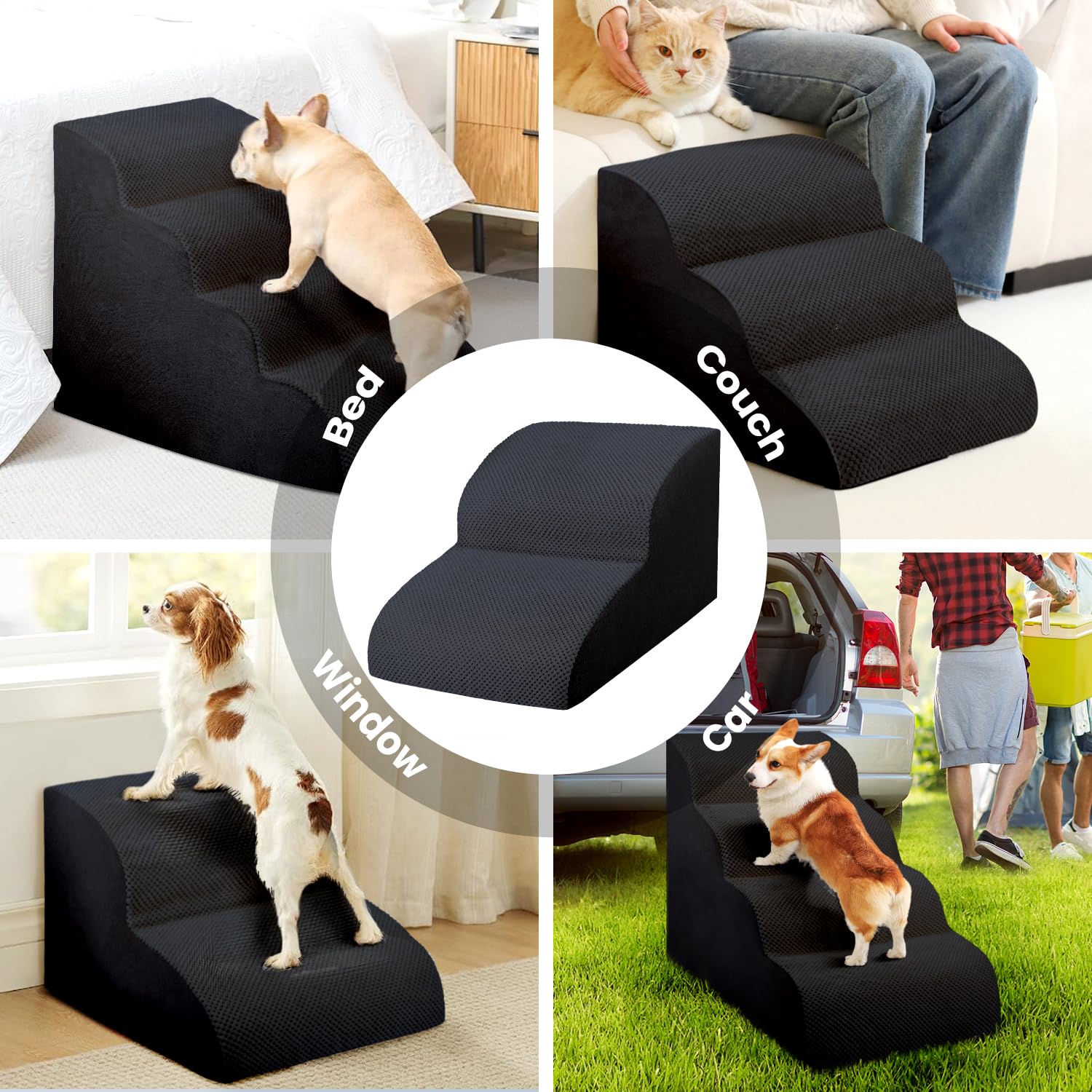 Heeyoo steps complement home decor with a cozy, furniture-friendly look.